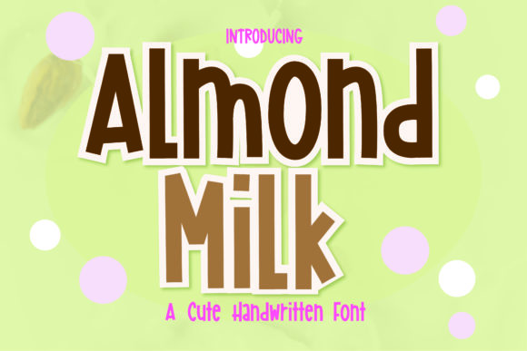 Almond Milk: A Playful Display Font for Charming Brand Identities