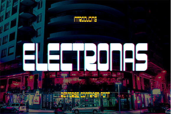 Electronas: A Modern Display Font for Editorial Designers and Digital Creators