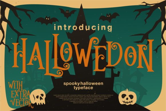Hallowedon: A Spooky Display Font for Editorial Design and Digital Publishing