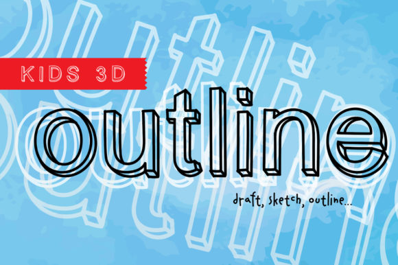 Kids 3D Outline: A Fresh Display Font for Modern Web Design Projects