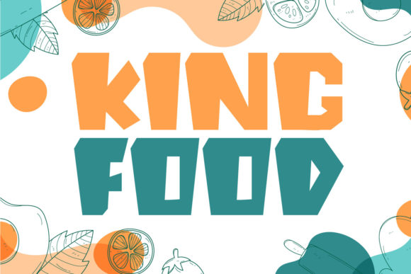 King Food: A Playful Display Font for Joyful Editorial Designs