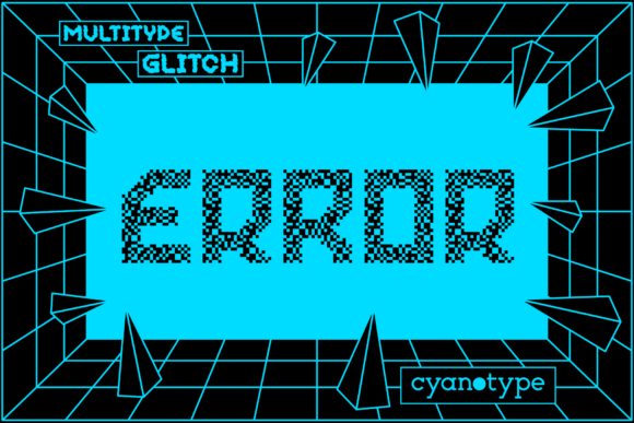 MultiType Glitch Error: A Pixelated Display Font for Bold Digital Design