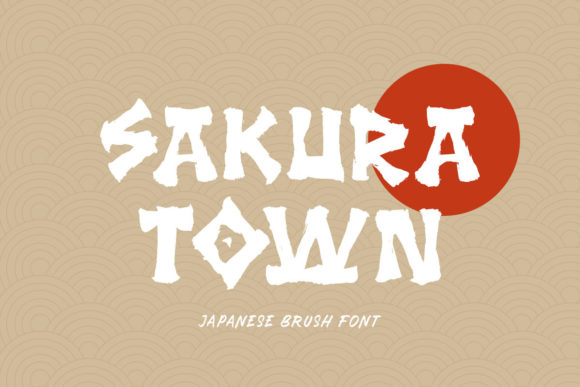 Sakura Town: A Bold Display Font for Crafters and Product Designers