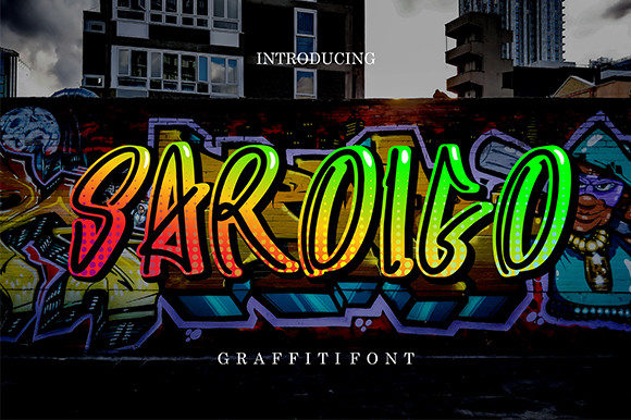 Saroigo: A Graffiti-Styled Display Font for Creative Makers and Sellers
